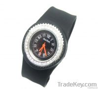 Fashion Silicon Slap/Snap on Watch