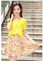 Free shipping 2013 Women fashion shirts Korea style one-piece dress Ch