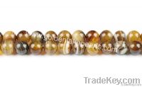 Brown Madagascar Strip Agate Rounds