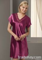 Ladies' Silk Satin Short Sleeve