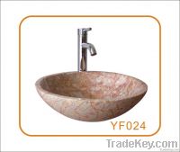 Egeo Rose Marble Vessel Basin Sinks