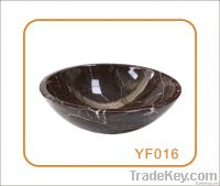 Polished Round Shape Marble Stone Bathroom Wash Basin