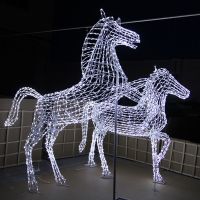 Decoration outdoor galloping horse light for christmas