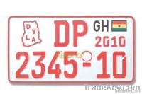 embossed car number plate