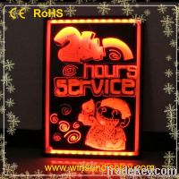 transparent sparkling led chalk board