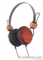 high class multimedia wooden stereo headphone(X07)