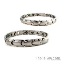 Ruino Titanium Steel Magnet Stone Health Couple Bracelet SL1098