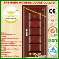 Security Steel swing exterior main entrance metal doors manufacturers