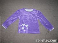 Girl&#039;s velvet long-sleeve top