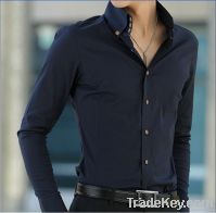 2011 man&#039;s 100% cotton slim fit button-down collar fashion casual shir