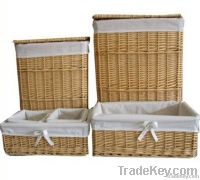 antique wicker laundry baskets