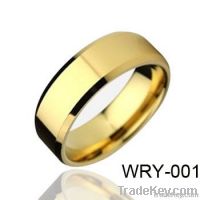 Gold Plated Mens Tungsten Wedding Ring 8mm