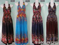 vintage retro thai style HIPPIE BOHO HAWAII FLORAl BEACH dress