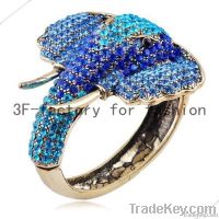 vintage bangle(Simulated Diamond-fashion jewelry-animal shape:elephant