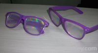 PC plstice frame Christmas day glasses diffraction glasses