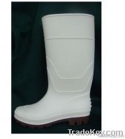 white pvc safety rain boots