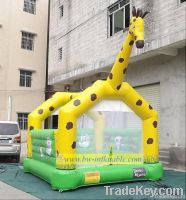 inflatable dinosaur castle/inflatable giraffe bouncy castle