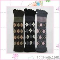 girls soft knee cotton lovely toe socks