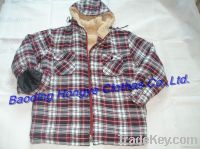 100% polyester mens fleece lined shirt with hood