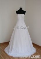 V9409(f)-A-line chiffon wedding dress, beach bridal gown