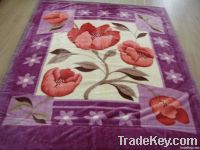 100% Polyester Printed Flower Blanket