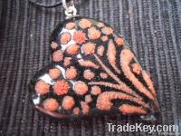 ROSSO CORALLO - CIONDOLO CUORICINO IN CERAMICA