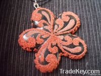 ROSSO CORALLO - CIONDOLO FIORE NERO 3525N