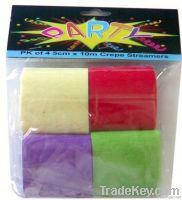 color crepe paper streamer ribbon party supplies