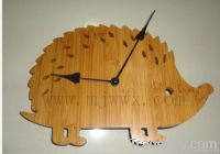 Bamboo hedgehog clock