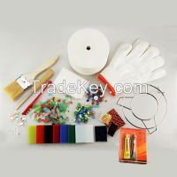 Small 15items microwave kiln kits glass tools for making glass pendants