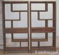 chinese antique furniture elm wood bookshelf