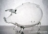 Hand made glass piggy banks