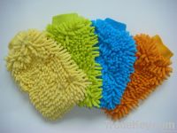 microfiber chenille glove, microfiber mitt for household or car washing