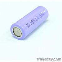 Li-ion rechargeable battery ICR18500 with 3.7V 1500mAh