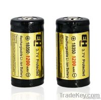 EH Protected 18350 3.7V 1200mAh Rechargeable Battery(2pcs)