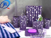 Fashionable purple polyresin bathroom product