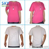 210GSM O-Neck Short Sleeve AB Cotton Promotional T Shirt in Stock