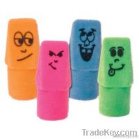 assorted cap eraser toppers