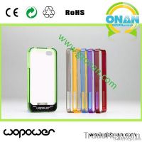 2400 mAh lithium solar battery charger for iPhone4/4S