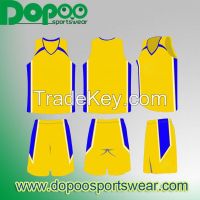 Cheap reversible 100% polyester custom sublimation printing basketball uniforms jersey logo designs 