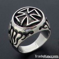 hot sell cross men's ring, available from stock
