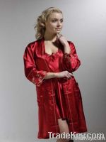 women sexy satin nightgown