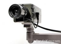 fake outdoor CCTV security camera with LED light