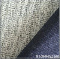 Knitted french terry denim fabric