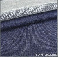 Knitted babby terry denim fabric