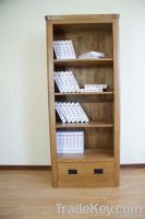 solid oak bookcase with drawer