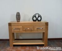 solid oak console table