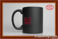 matt color changing mug 11OZ, black matt cup, print image by mug press