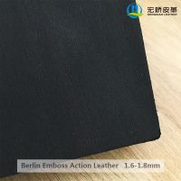 Black berlin emboss action leather 1.6-1.8mm