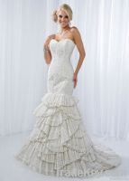 2013 Quality Assurance Sexy A-Line Strapless Lace Ruche Wedding dress